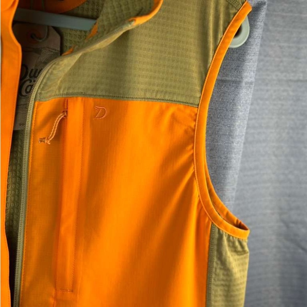 Duck Camp Vest Small Blaze Orange Hunting Outdoor Zip Lightweight Men